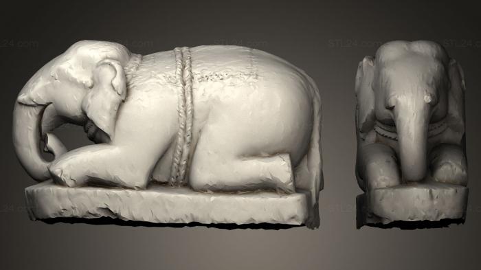 Статуэтки животных (Слон, STKJ_0042) 3D модель для ЧПУ станка